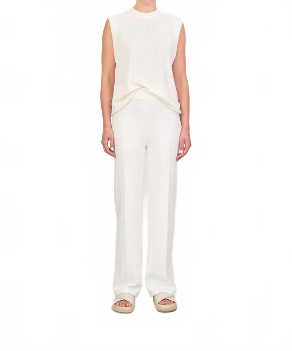 NEW LUNE ACTIVE forest essentiel pintuck flare pants in marshmellow